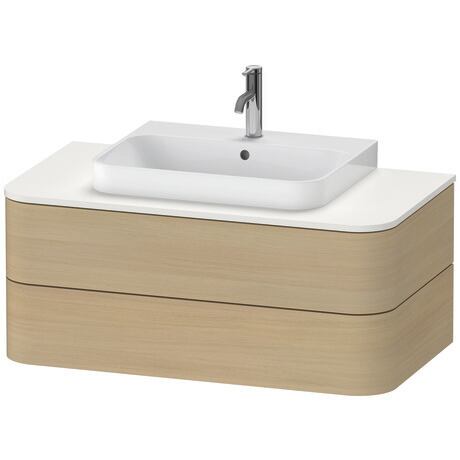 Meuble sous lavabo suspendu pour plan de toilette, HP496107171 Chêne méditerranéen mat, Placage bois véritable