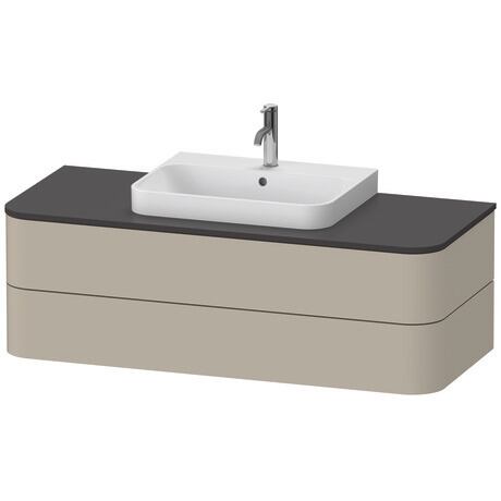 Console vanity unit wall-mounted, HP496206060 taupe Satin Matt, Lacquer
