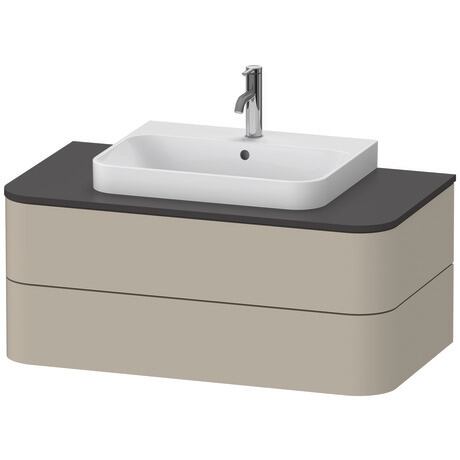 Console vanity unit wall-mounted, HP497106060 taupe Satin Matt, Lacquer