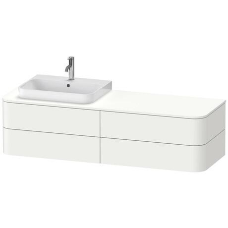 挂壁式浴柜台面, HP4973L3636 白色 哑光缎面, 清漆