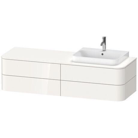Console vanity unit wall-mounted, HP4973R2222 White High Gloss, Decor