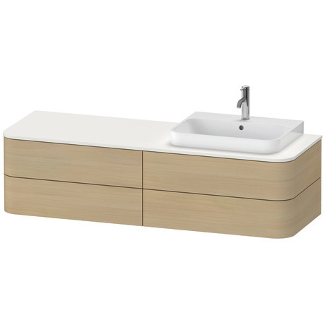 挂壁式浴柜台面, HP4973R7171 地中海橡木 哑光, 实木饰面