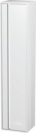 Tall cabinet, KT1255R2222 Hinge position: Right, White High Gloss, Decor