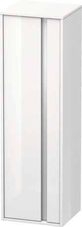 Semi-tall cabinet, KT1257L2222 Hinge position: Left, White High Gloss, Decor