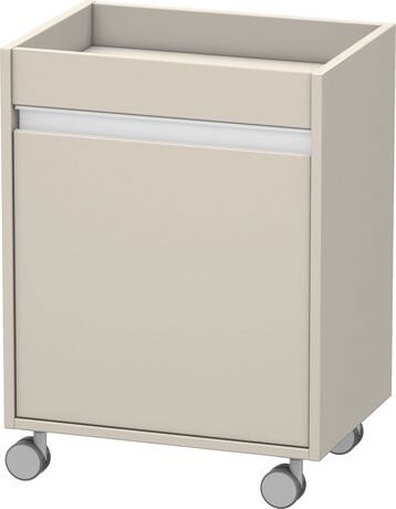 Mobile storage unit, KT2530R9191 taupe Matt, Decor, Number of doors: 1 Right