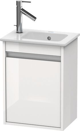 Vanity unit wall-mounted, KT6417R2222 White High Gloss, Decor