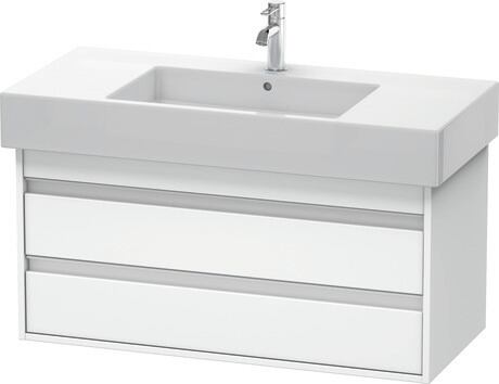 Meuble sous lavabo suspendu, KT664101818 Blanc mat, Décor