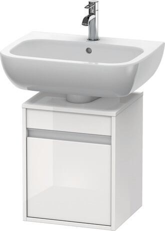 Vanity unit wall-mounted, KT6658R2222 White High Gloss, Decor