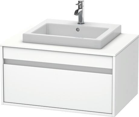 Meuble sous lavabo suspendu pour plan de toilette, KT679401818 Blanc mat, Décor