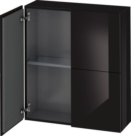Semi-tall cabinet, LC116704040 Black High Gloss, Lacquer