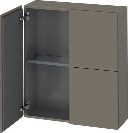 Semi-tall cabinet, LC116709090 Flannel Grey Satin Matt, Lacquer