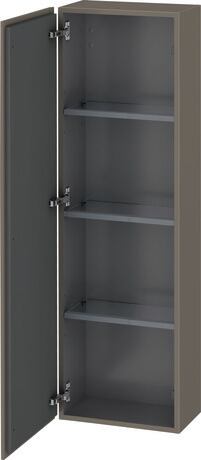 半高边柜, LC1168L9090 铰链位置: 左, 法兰绒灰色 哑光缎面, 清漆
