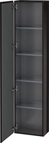 Tall cabinet, LC1170L4040 Hinge position: Left, Black High Gloss, Lacquer