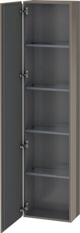 Tall cabinet, LC1170L8989 Hinge position: Left, Flannel Grey High Gloss, Lacquer