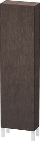 Tall cabinet, LC1171L7272 Hinge position: Left, Brushed dark oak Matt, Real wood veneer
