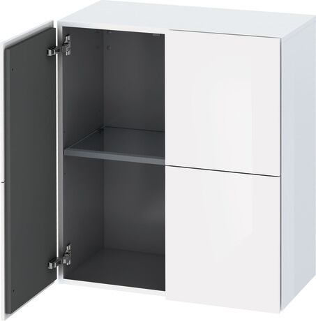 Semi-tall cabinet, LC117702222 White High Gloss, Decor