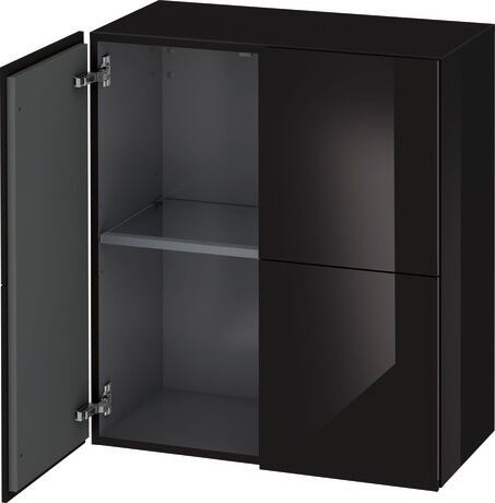 Semi-tall cabinet, LC117704040 Black High Gloss, Lacquer