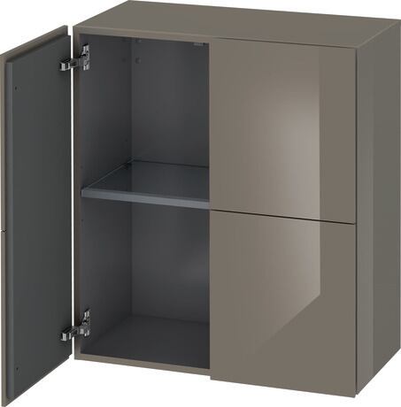 Semi-tall cabinet, LC117708989 Flannel Grey High Gloss, Lacquer