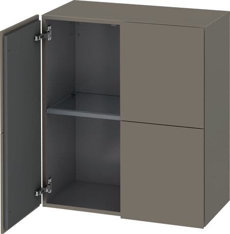 Semi-tall cabinet, LC117709090 Flannel Grey Satin Matt, Lacquer