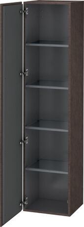 Tall cabinet, LC1180L7272 Hinge position: Left, Brushed dark oak Matt, Real wood veneer