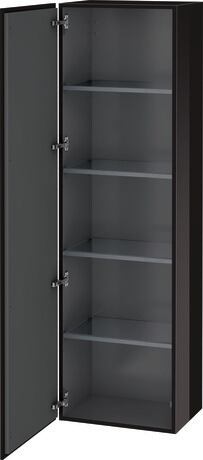 Tall cabinet, LC1181L4040 Hinge position: Left, Black High Gloss, Lacquer