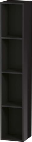 Shelf element, LC120504040 Black, Highly compressed MDF panel