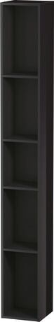 Shelf element, LC120604040 Black, Highly compressed MDF panel