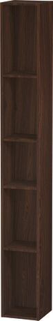 Shelf element, LC120606969 Brushed walnut, Highly compressed three-layer chipboard