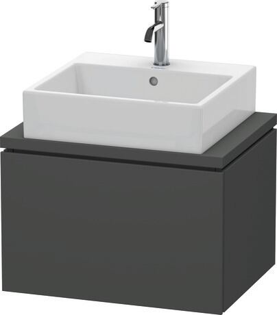 Meuble sous lavabo suspendu pour plan de toilette, LC580004949 Graphite mat, Décor