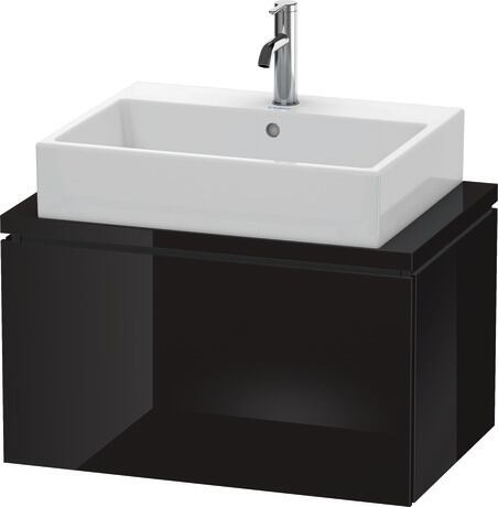 Mueble bajo lavabo para encimera, LC580104040 Negro Brillante, Lacado