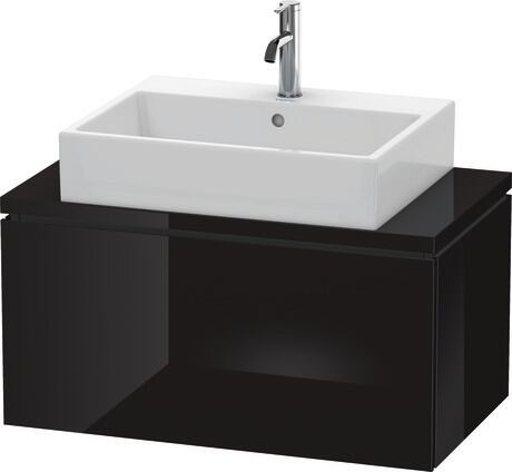 Mueble bajo lavabo para encimera, LC580204040 Negro Brillante, Lacado