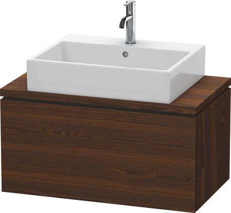 Mueble bajo lavabo para encimera, LC580206969 Nogal cepillado Mate, Chapa de madera auténtica