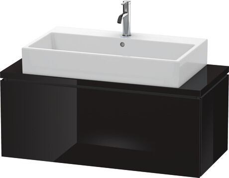 Mueble bajo lavabo para encimera, LC580404040 Negro Brillante, Lacado
