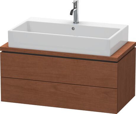 Mueble bajo lavabo para encimera, LC580801313 Nogal americano Mate, Chapa de madera auténtica