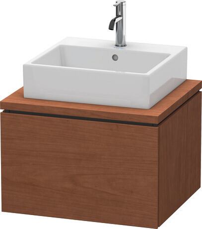 Mueble bajo lavabo para encimera, LC581001313 Nogal americano Mate, Chapa de madera auténtica