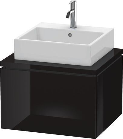 Mueble bajo lavabo para encimera, LC581004040 Negro Brillante, Lacado