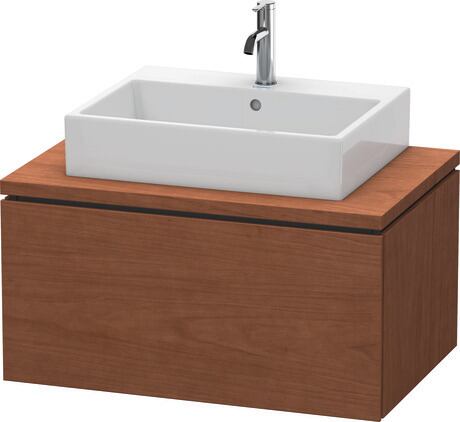 Mueble bajo lavabo para encimera, LC581201313 Nogal americano Mate, Chapa de madera auténtica
