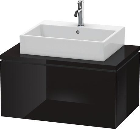 Mueble bajo lavabo para encimera, LC581204040 Negro Brillante, Lacado