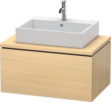 Mueble bajo lavabo para encimera, LC581207171 Roble mediterráneo Mate, Chapa de madera auténtica