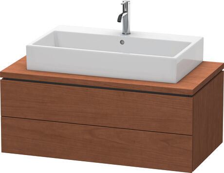 Mueble bajo lavabo para encimera, LC581901313 Nogal americano Mate, Chapa de madera auténtica