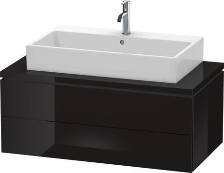 Mueble bajo lavabo para encimera, LC581904040 Negro Brillante, Lacado