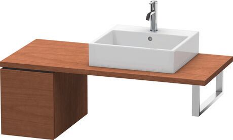 Meuble bas pour plan de toilette, LC583001313 Noyer américain mat, Placage bois véritable