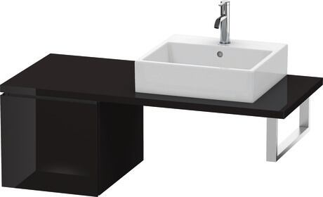 台面配套的矮浴柜, LC583104040 黑色 高光, 清漆