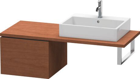 Meuble bas pour plan de toilette, LC583201313 Noyer américain mat, Placage bois véritable