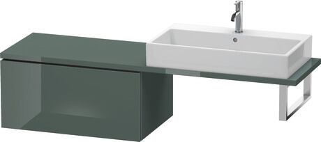 Low cabinet for console, LC583403838 Dolomite Gray High Gloss, Lacquer