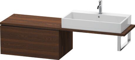 Low cabinet for console, LC583406969 Brushed walnut Matt, Real wood veneer