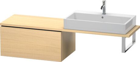 Low cabinet for console, LC583407171 Mediterranean oak Matt, Real wood veneer