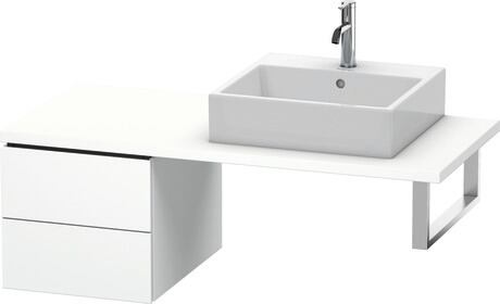 Meuble bas pour plan de toilette, LC583601818 Blanc mat, Décor