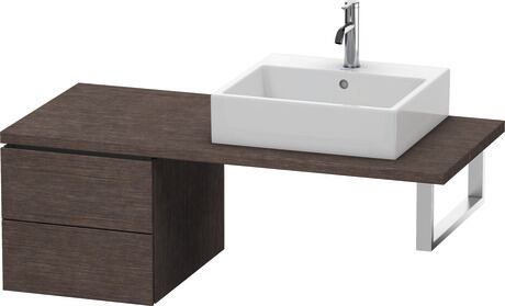 台面配套的矮浴柜, LC583607272 深色打磨橡木 哑光, 实木饰面