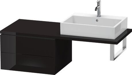 Low cabinet for console, LC583804040 Black High Gloss, Lacquer